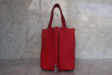Load image into Gallery viewer, HERMES PICOTIN LOCK GM Clemence leather Rouge casaque □R Engraving Hand bag 700120004
