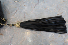 Load image into Gallery viewer, CHANEL CC mark fringe chain shoulder bag Lambskin Black/Gold hadware Shoulder bag 800060200
