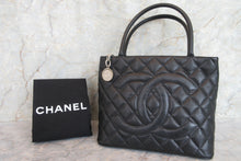 將圖片載入圖庫檢視器 CHANEL/シャネル 復刻トート キャビアスキン ブラック/シルバー金具 トートバッグ 700060186
