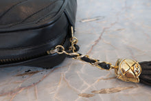 Load image into Gallery viewer, CHANEL CC mark fringe chain shoulder bag Lambskin Black/Gold hadware Shoulder bag 800060200
