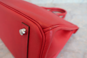 HERMES／エルメス バーキン30 ヴォーエプソン ルージュカザック □P刻印 ハンドバッグ 700060253