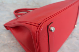 HERMES／エルメス バーキン30 ヴォーエプソン ルージュカザック □P刻印 ハンドバッグ 700060253