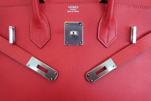 HERMES／エルメス バーキン30 ヴォーエプソン ルージュカザック □P刻印 ハンドバッグ 700060253