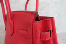 將圖片載入圖庫檢視器 HERMES／エルメス バーキン30 ヴォーエプソン ルージュカザック □P刻印 ハンドバッグ 700060253
