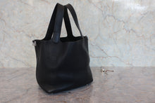 将图片加载到图库查看器，HERMES PICOTIN LOCK MM Clemence leather Black X刻印 Hand bag 800080206
