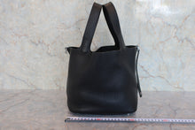 将图片加载到图库查看器，HERMES PICOTIN LOCK MM Clemence leather Black X刻印 Hand bag 800080206
