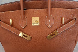 HERMES BIRKIN 35 Togo leather Gold □I刻印 Hand bag 600050222
