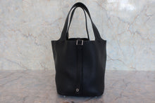将图片加载到图库查看器，HERMES PICOTIN LOCK MM Clemence leather Black X刻印 Hand bag 800080206
