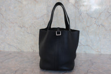 将图片加载到图库查看器，HERMES PICOTIN LOCK MM Clemence leather Black X刻印 Hand bag 800080206
