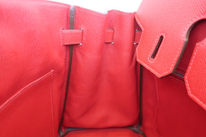 HERMES／エルメス バーキン30 ヴォーエプソン ルージュカザック □P刻印 ハンドバッグ 700060253