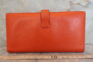 HERMES Bearn classic Chevre myzore goatskim Orange □G刻印 Wallet 600080094