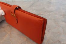 将图片加载到图库查看器，HERMES Bearn classic Chevre myzore goatskim Orange □G刻印 Wallet 600080094
