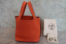 Load image into Gallery viewer, HERMES PICOTIN LOCK PM Clemence leather Feu □R Engraving Hand bag 800030177
