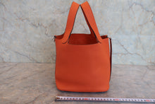 Load image into Gallery viewer, HERMES PICOTIN LOCK PM Clemence leather Feu □R Engraving Hand bag 800030177
