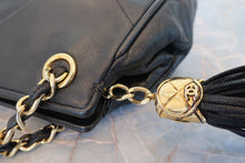画像をギャラリービューアに読み込む, CHANEL/シャネル ココマークフリンジチェーンショルダーバッグ ラムスキン ブラック/ゴールド金具 ショルダーバッグ 800010014
