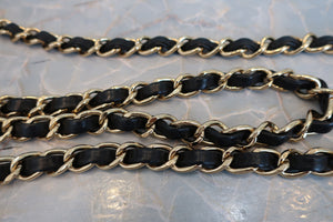CHANEL/シャネル ミニマトラッセチェーンショルダーバッグ ラムスキン ブラック/ゴールド金具 ショルダーバッグ 700090095