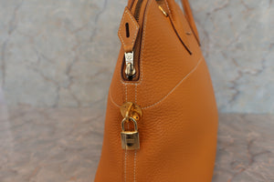 HERMES BOLIDE 35 Fjord leather Natural sable 〇W刻印 Hand bag 600050198