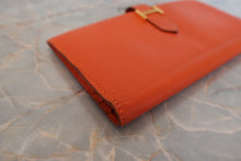 将图片加载到图库查看器，HERMES Bearn classic Chevre myzore goatskim Orange □G刻印 Wallet 600080094
