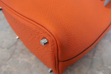 Load image into Gallery viewer, HERMES PICOTIN LOCK PM Clemence leather Feu □R Engraving Hand bag 800030177
