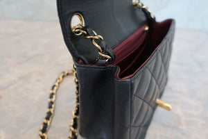 CHANEL/シャネル ミニマトラッセチェーンショルダーバッグ ラムスキン ブラック/ゴールド金具 ショルダーバッグ 700090095
