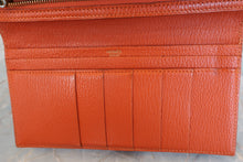 将图片加载到图库查看器，HERMES Bearn classic Chevre myzore goatskim Orange □G刻印 Wallet 600080094
