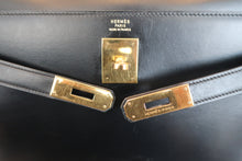將圖片載入圖庫檢視器 HERMES／エルメス ケリー32 ボックスカーフ ブラック ショルダーバッグ 700060289
