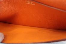 将图片加载到图库查看器，HERMES Bearn classic Chevre myzore goatskim Orange □G刻印 Wallet 600080094
