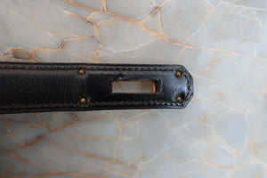 HERMES／エルメス ケリー32 ボックスカーフ ブラック ショルダーバッグ 700060289