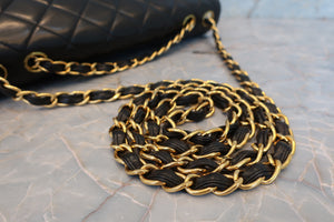 CHANEL Medium Matelasse single flap chain shoulder bag Lambskin Black/Gold hadware Shoulder bag 700090126