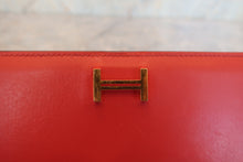 Load image into Gallery viewer, HERMES Bearn classic Box carf leather Sanguine C Engraving Wallet 600080093
