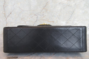CHANEL/シャネル デカマトラッセシングルフラップチェーンショルダーバッグ ラムスキン ブラック/ゴールド金具 ショルダーバッグ 700060185