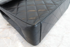 CHANEL/シャネル デカマトラッセシングルフラップチェーンショルダーバッグ ラムスキン ブラック/ゴールド金具 ショルダーバッグ 700060185