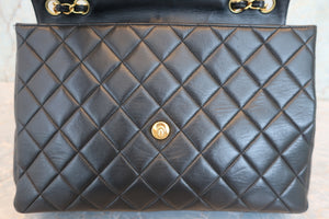 CHANEL Medium Matelasse single flap chain shoulder bag Lambskin Black/Gold hadware Shoulder bag 700090126