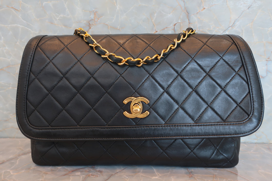 CHANEL/シャネル マトラッセチェーンショルダーバッグ ラムスキン ブラック/ゴールド金具 ショルダーバッグ 600090169