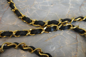 CHANEL/シャネル デカマトラッセシングルフラップチェーンショルダーバッグ ラムスキン ブラック/ゴールド金具 ショルダーバッグ 700060185