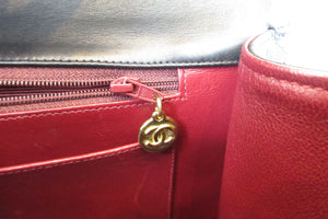 CHANEL/シャネル デカマトラッセシングルフラップチェーンショルダーバッグ ラムスキン ブラック/ゴールド金具 ショルダーバッグ 700060185