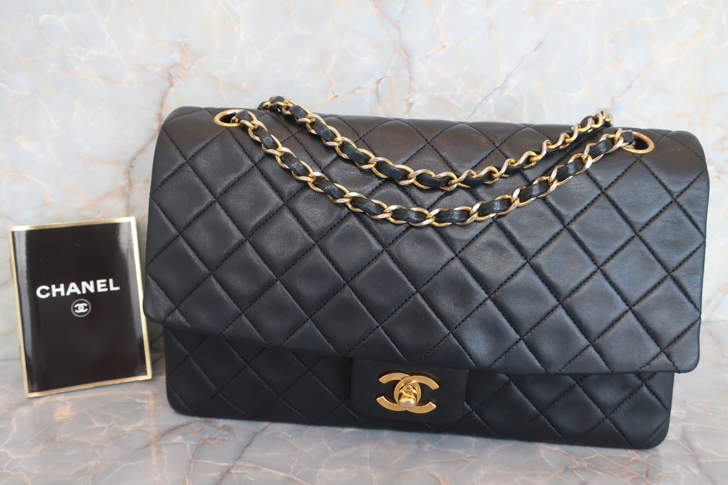 CHANEL/シャネル マトラッセチェーンショルダーバッグ ラムスキン ブラック/ゴールド金具 ショルダーバッグ 600090196