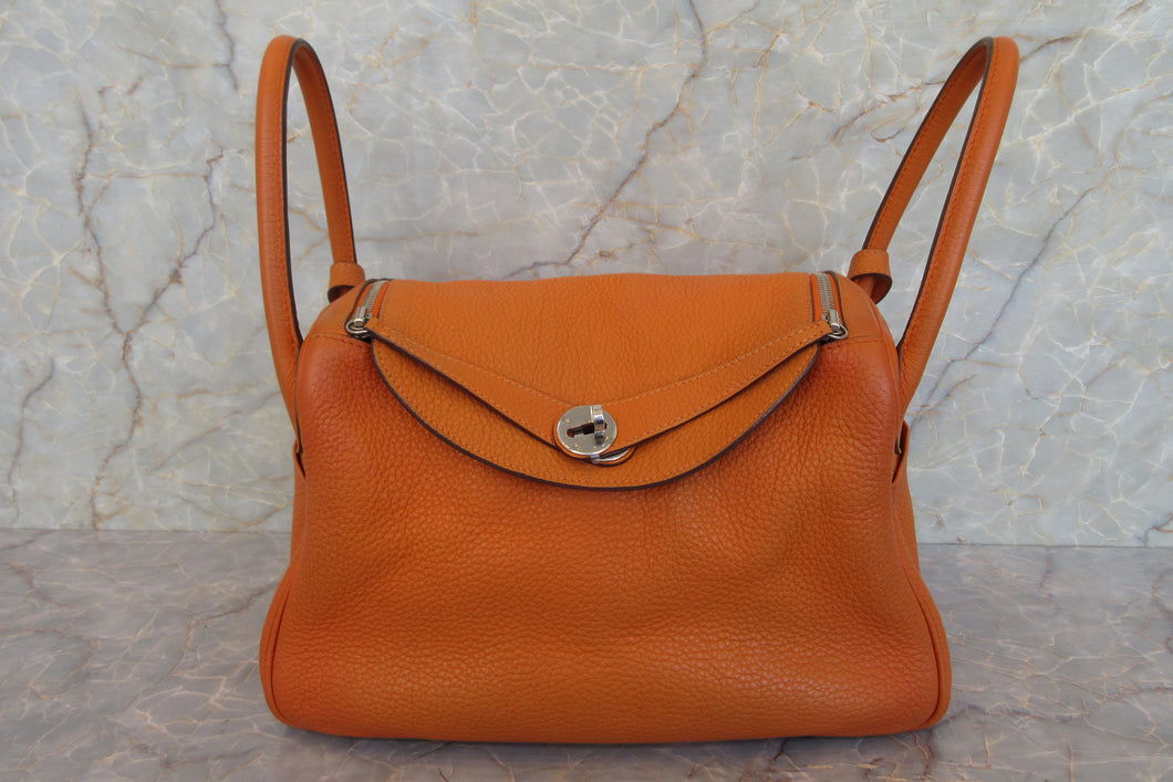 HERMES／エルメス リンディ30 トリヨンクレマンス オレンジ □N刻印 ショルダーバッグ 700030284