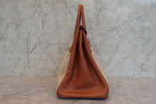 画像をギャラリービューアに読み込む, HERMES／エルメス バーキン35 バレニア/トワルアッシュ フィセル/パプリカ/フォーブ □R刻印 ハンドバッグ 800010006
