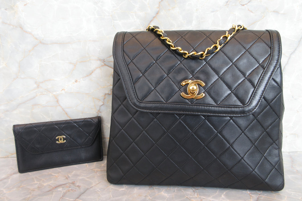 CHANEL/シャネル マトラッセチェーンショルダーバッグ ラムスキン ブラック/ゴールド金具 ショルダーバッグ 700060146