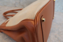 画像をギャラリービューアに読み込む, HERMES／エルメス バーキン35 バレニア/トワルアッシュ フィセル/パプリカ/フォーブ □R刻印 ハンドバッグ 800010006
