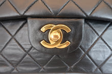 Load image into Gallery viewer, CHANEL Matelasse double flap double chain shoulder bag Lambskin Black/Gold hadware Shoulder bag 800070183

