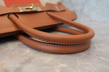 画像をギャラリービューアに読み込む, HERMES／エルメス バーキン35 バレニア/トワルアッシュ フィセル/パプリカ/フォーブ □R刻印 ハンドバッグ 800010006
