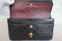 Load image into Gallery viewer, CHANEL Matelasse double flap double chain shoulder bag Lambskin Black/Gold hadware Shoulder bag 800070183
