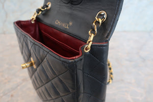 CHANEL/シャネル マトラッセチェーンショルダーバッグ ラムスキン ブラック/ゴールド金具 ショルダーバッグ 700090099