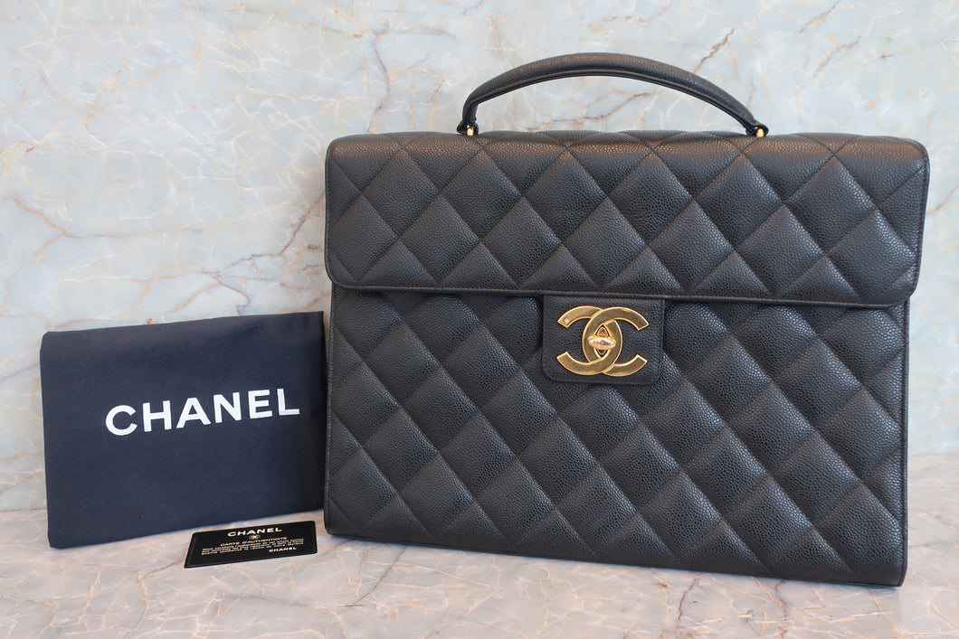 CHANEL/シャネル マトラッセハンドバッグ キャビアスキン ブラック/ゴールド金具 ハンドバッグ 700070038