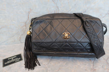 Load image into Gallery viewer, CHANEL Matelasse Fringe shoulder bag Lambskin Black/Gold hadware Shoulder bag 600020144
