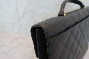 CHANEL/シャネル マトラッセハンドバッグ キャビアスキン ブラック/ゴールド金具 ハンドバッグ 700070038