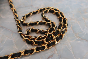 CHANEL Matelasse fringe chain shoulder bag Lambskin Black/Gold hadware Shoulder bag 600040133