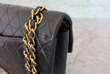 Load image into Gallery viewer, CHANEL Matelasse double flap double chain shoulder bag Lambskin Black/Gold hadware Shoulder bag 800070183
